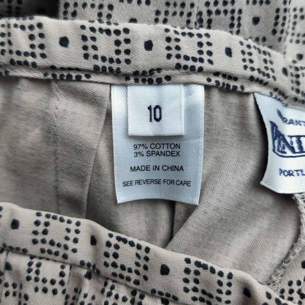 Pendleton Cropped Geometric Print Pants Side Zipp… - image 3